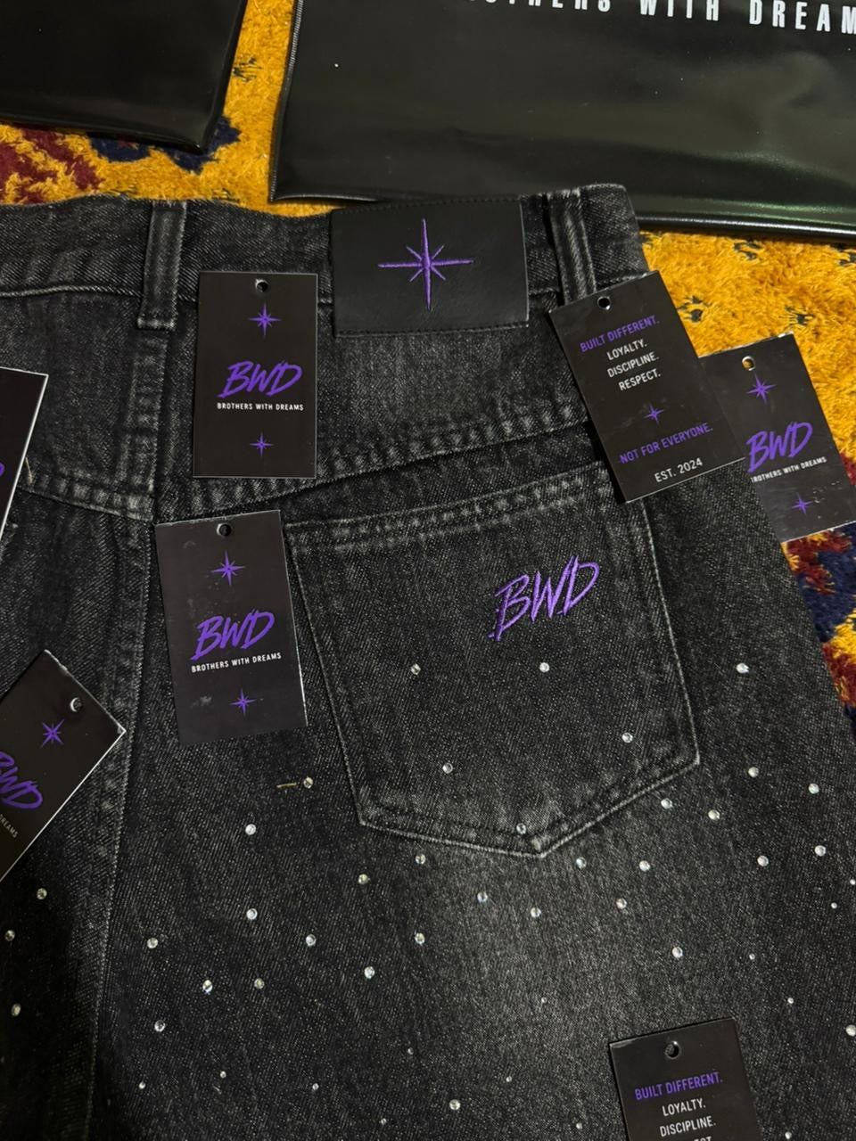 Stars Align Rhinestone Jorts