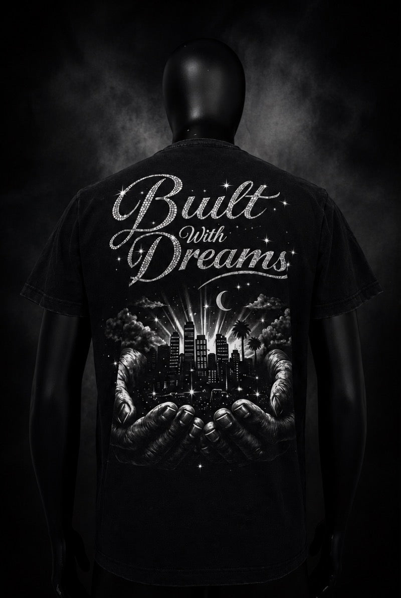 "Built With Dreams" Rhinestone Tee