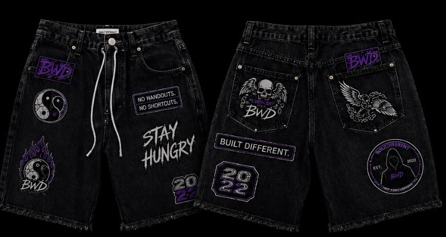 No Handouts Denim Jorts